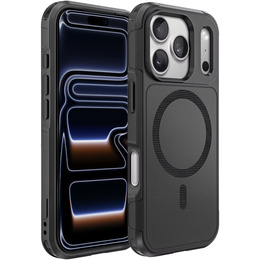 Etui pancerne do iPhone 17 Pro, MagForce MagSafe, czarne