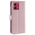 Etui z klapką do Motorola Moto G84 5G, Wallet Zipper Pocket, różowe