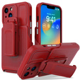 Pancerne Etui Belt Clip do iPhone 14, z klipsem, czerwone