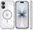 Etui do iPhone 17, ERBORD Glitter MagSafe, przezroczyste