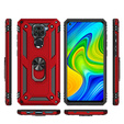 Etui pancerne do Xiaomi Redmi Note 9, Nox Case Ring, czerwone