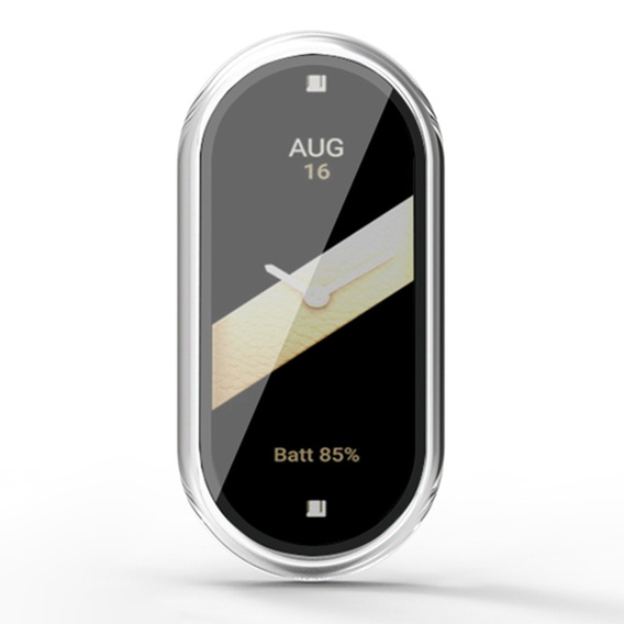 2w1 Etui + Szkło Hartowane do Xiaomi Smart Band 10 / 9 / 8, Przezroczyste