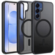 Zestaw Etui do Samsung Galaxy S25, do MagSafe, ERBORD Matt Case, czarny + 3x Szkło na ekran