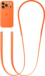 Smycz na telefon kompatybilna z etui do iPhone 17, odpinana magnetyczna klamra, pasek na szyję – pomarańczowa