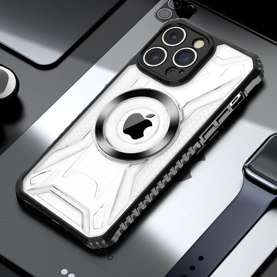 Etui Dropproof do MagSafe do iPhone 15 Pro Max, czarne / przezroczyste