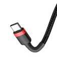 Baseus kabel Cafule PD USB-C – USB-C 60 W, 1,0 m, czerwono-czarny