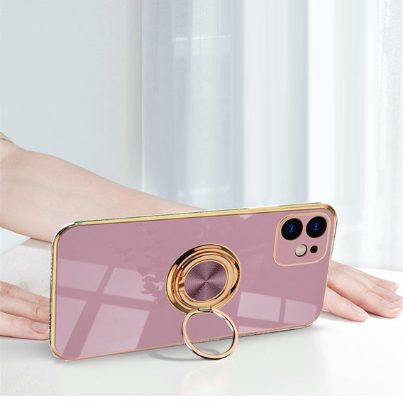 Etui do iPhone 12, Electro Ring, fioletowe