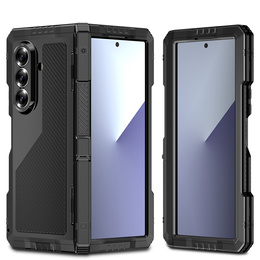Etui pancerne do Samsung Galaxy Z Fold7 5G aluminiowe z podstawką i miejscem na rysik – czarne
