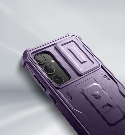 Etui pancerne do Samsung Galaxy A55, Dexnor Full Body (Two Frames), fioletowe