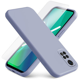 Zestaw Etui Silicone Lite do Xiaomi Redmi Note 11 / 11S, fioletowe + szkło