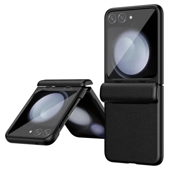 Etui do Samsung Galaxy Z Flip7 FE / Z Flip6, Slim Leather, czarne