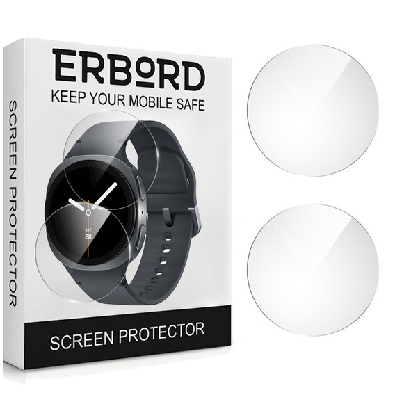 2x Szkło Hartowane ERBORD do Samsung Galaxy Watch 8 44mm, Szybka