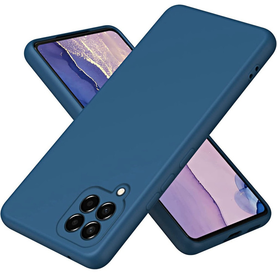 Zestaw Etui do Samsung Galaxy M33 5G, silicone lite, niebieskie + szkło