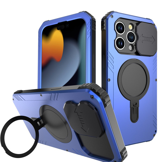 Etui do iPhone 15 Pro, DefenderMag, niebieskie