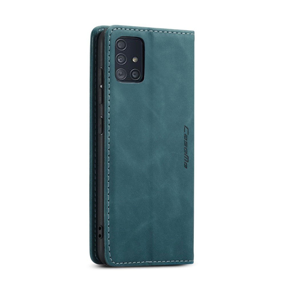 Etui CASEME do Samsung Galaxy A51, Leather Wallet Case, zielone