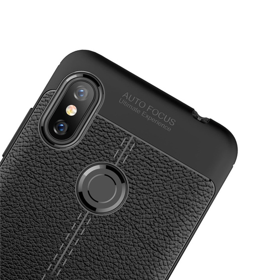 Czarne Etui Football Grain TPU Case Xiaomi Redmi Note 6 Pro