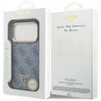Etui GUESS do iPhone 17 Pro, 4G Triangle Logo MagSafe, niebieskie