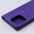 Etui do iPhone 15 Pro Max, ERBORD Vintage portfel z klapką, fioletowe