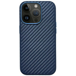Etui KZDOO do iPhone 16 Pro, Carbon Fiber, niebieskie