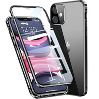 Etui do iPhone 11, Magnetic Dual Glass, czarne