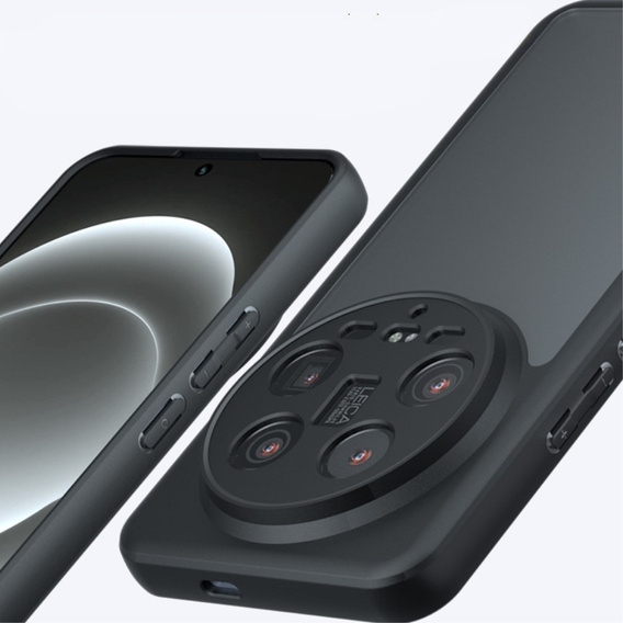 Etui do Xiaomi 14 Ultra, Fusion Hybrid, z ochroną aparatu, przezroczyste / czarne
