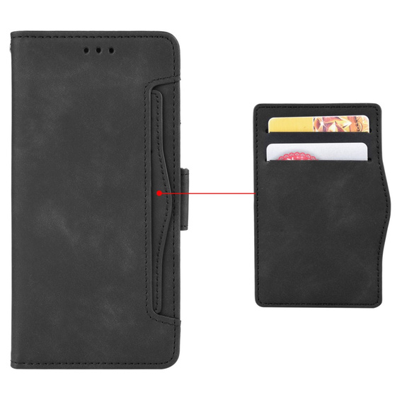 Etui z klapką do Samsung Galaxy M35, Card Slot, czarne