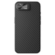 Etui do iPhone 16e, pancerne Nillkin, Carboprof Case, do Magsafe, czarne