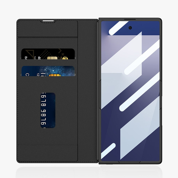 Etui portfelowe z klapką do Samsung Galaxy Z Fold 7 5G – czarne