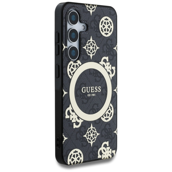 Etui GUESS do Samsung Galaxy S25, Magnetic IML Peony, czarne