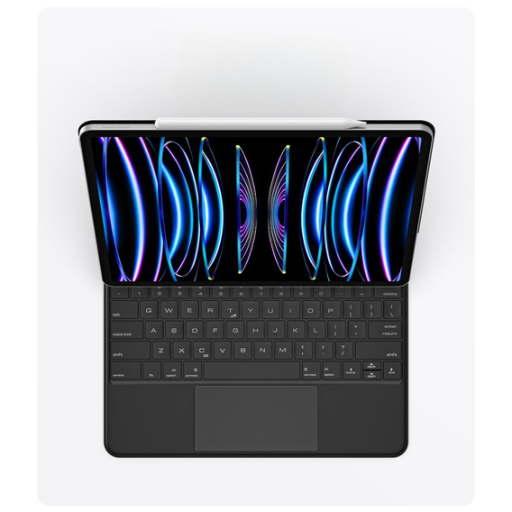 Etui z klawiaturą do iPad Pro 12.9" 2022/2021/2020 (6/5/4 gen.), Dux Ducis Keyboard TouchPad, czarne