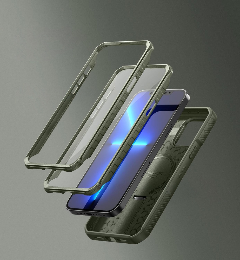 Dexnor CamProtect zielone do iPhone 13 Pro Max – przesuwana osłona aparatu z blokadą