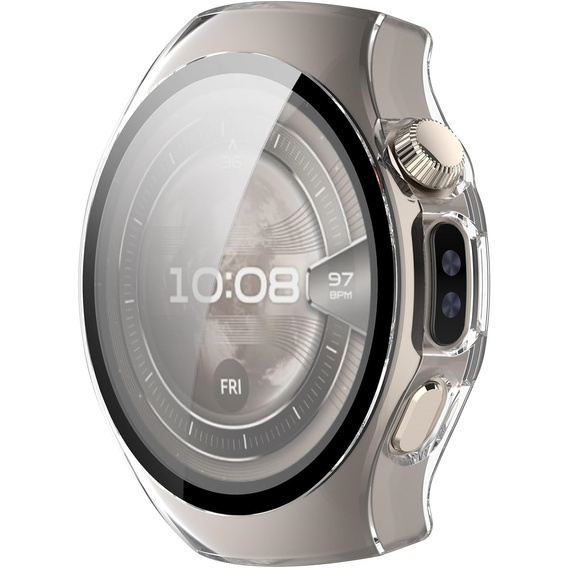 2w1 Etui + Szkło Hartowane do Huawei Watch 5 42mm, Przezroczyste
