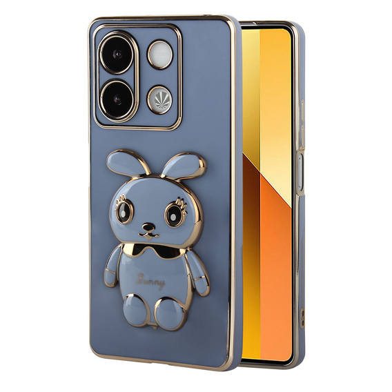 Etui do Xiaomi Redmi Note 13 5G, Rabbit, niebieskie + Szkło Hartowane 9H