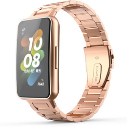 Bransoleta Stalowa do Huawei Band 7, Różowe złoto