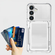 Etui do Samsung Galaxy S24, Card Holder, przezroczyste