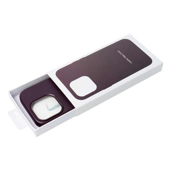 Etui Leather Mag Cover do iPhone 14 Plus, Ciemnofioletowy