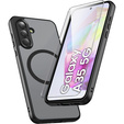 Etui do Samsung Galaxy A35 4G/5G, do MagSafe, ERBORD Matt Case, czarny + Szkło na ekran
