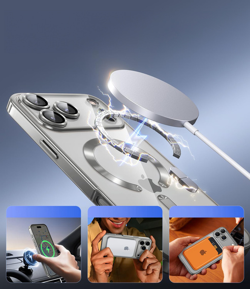 Etui do iPhone 17 Pro Max Electro MagSafe – srebrne