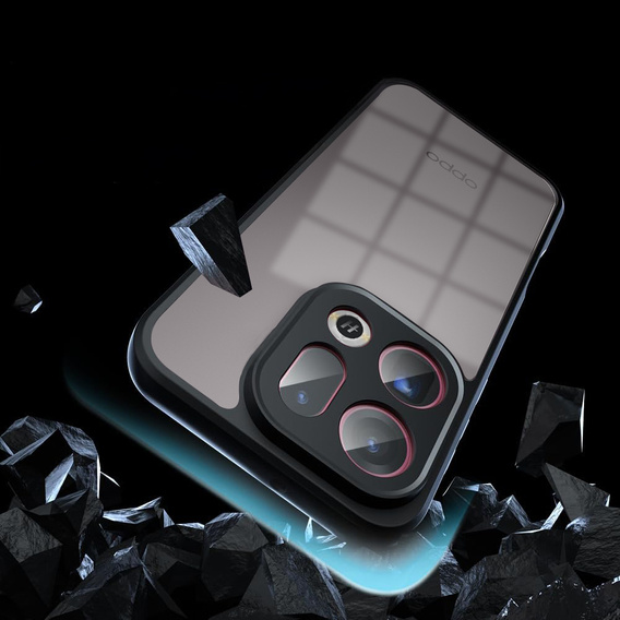 Etui do Oppo Find X9, Fusion Hybrid, przezroczyste z czarną ramką