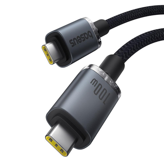 Baseus Crystal Shine – kabel USB‑C do USB‑C 100 W 1,5 m - czarny