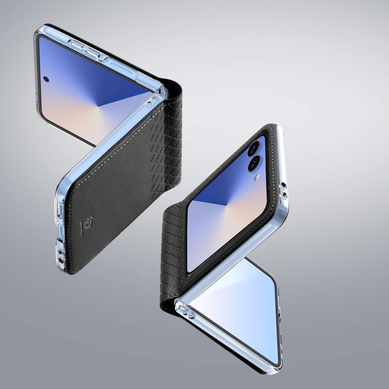 Etui Dux Ducis Bril Series do Samsung Galaxy Z Flip7 5G – czarne, skórzane