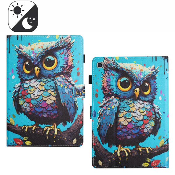 Etui do Samsung Galaxy Tab A7 Lite, z klapką, owl