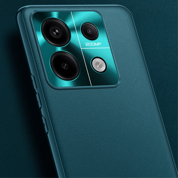 Etui skórzane do Xiaomi Redmi Note 13 Pro+, leather hybrid, zielone