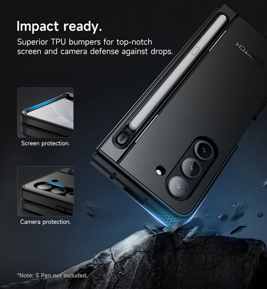 Etui do Samsung Galaxy Z Fold 5, Suritch Full Body, czarne