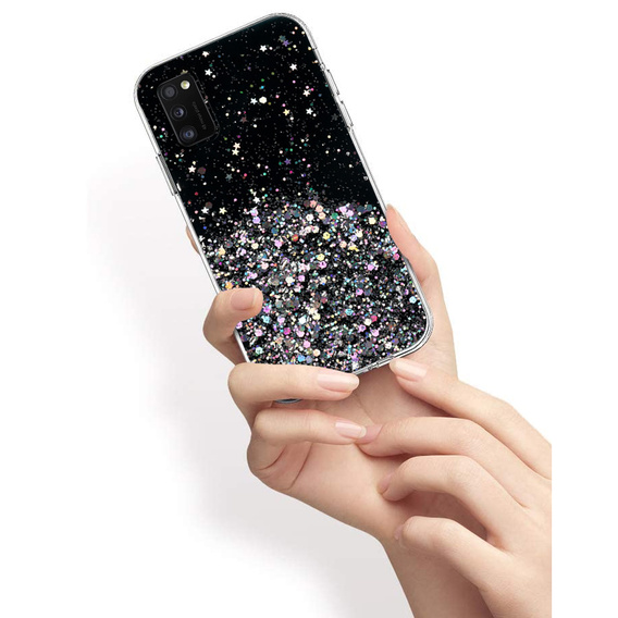 Etui do Samsung Galaxy A41, Glittery, czarne