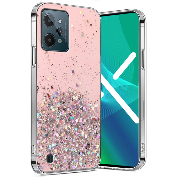 Etui do Realme C31, Glittery, różowe