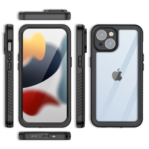Etui Wodoodporne IP68 do iPhone 15, Redpepper, czarne