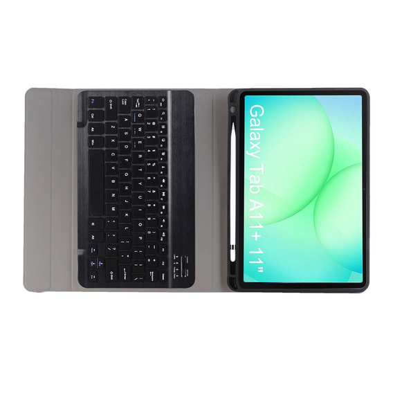 Etui z klawiaturą do Samsung Galaxy Tab A11+, Leather Pen Slot, czarne