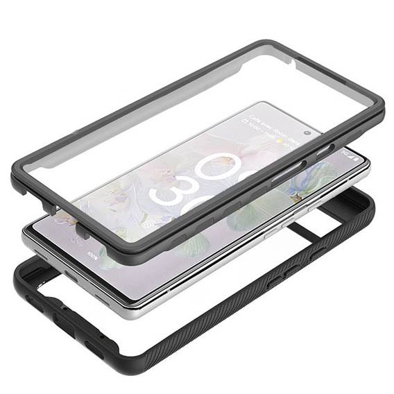 Etui do Google Pixel 6a, Shockproof, z folią, czarne