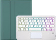 Etui z podświetlaną klawiaturą bluetooth do iPad 11" 2025 A16 (11 gen.) / iPad 10.9" 2022 (10 gen.), zielone